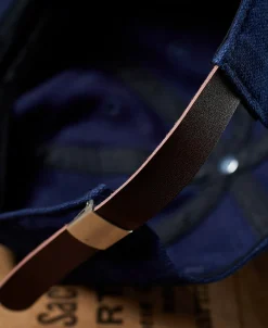 Fashion Indigo-Dyed Cotton-Linen Ball Cap Hats&caps
