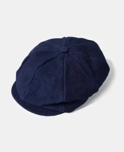 Fashion Indigo-Dyed Sashiko Newsboy Cap Hats&caps