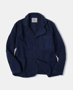 Clearance Indigo-Dyed Sashiko Work Jacket Jackets&coats