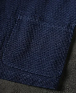 Clearance Indigo-Dyed Sashiko Work Jacket Jackets&coats