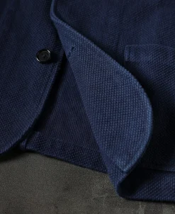 Clearance Indigo-Dyed Sashiko Work Jacket Jackets&coats