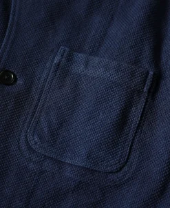 Clearance Indigo-Dyed Sashiko Work Jacket Jackets&coats