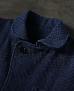 Clearance Indigo-Dyed Sashiko Work Jacket Jackets&coats