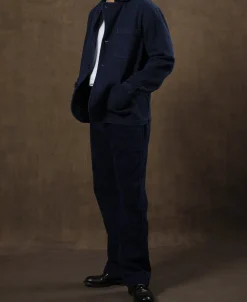 Clearance Indigo-Dyed Sashiko Work Jacket Jackets&coats