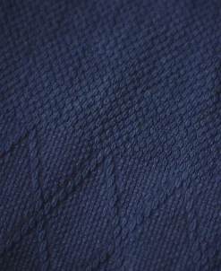 Fashion Indigo-Dyed Sashiko Work Vest Waistcoats