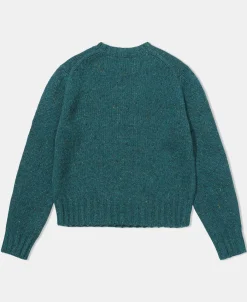 New Ivy League Retro Letter Color Contrast Sweater - Lake Blue Knitwear&sweaters