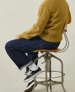 Clearance Ivy League Retro Letter Color Contrast Sweater - Yellow Knitwear&sweaters