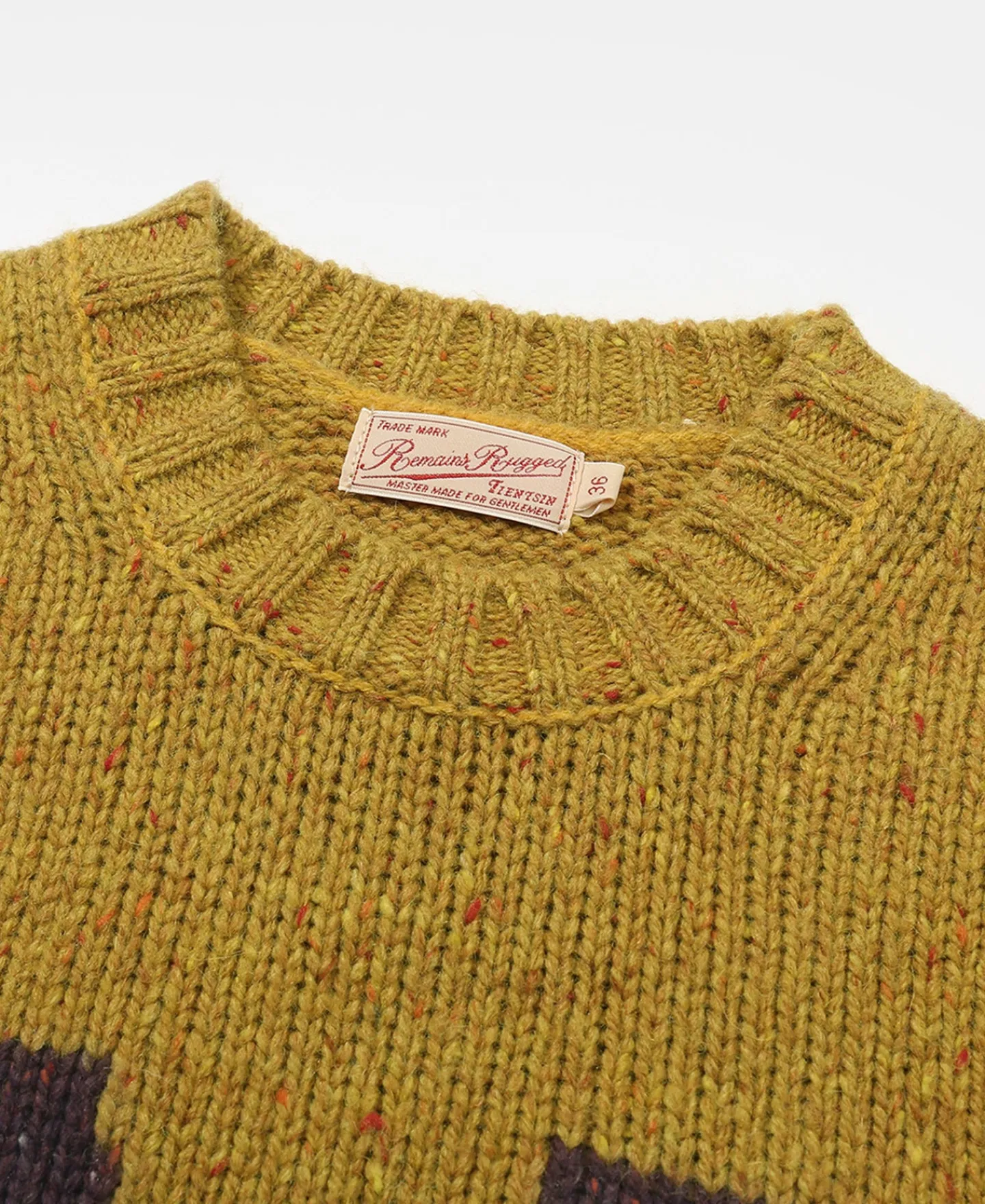 Clearance Ivy League Retro Letter Color Contrast Sweater - Yellow Knitwear&sweaters