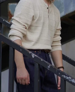 Best Jacquard Knitted Henley Shirt Henleys | Long Sleeve T-Shirts