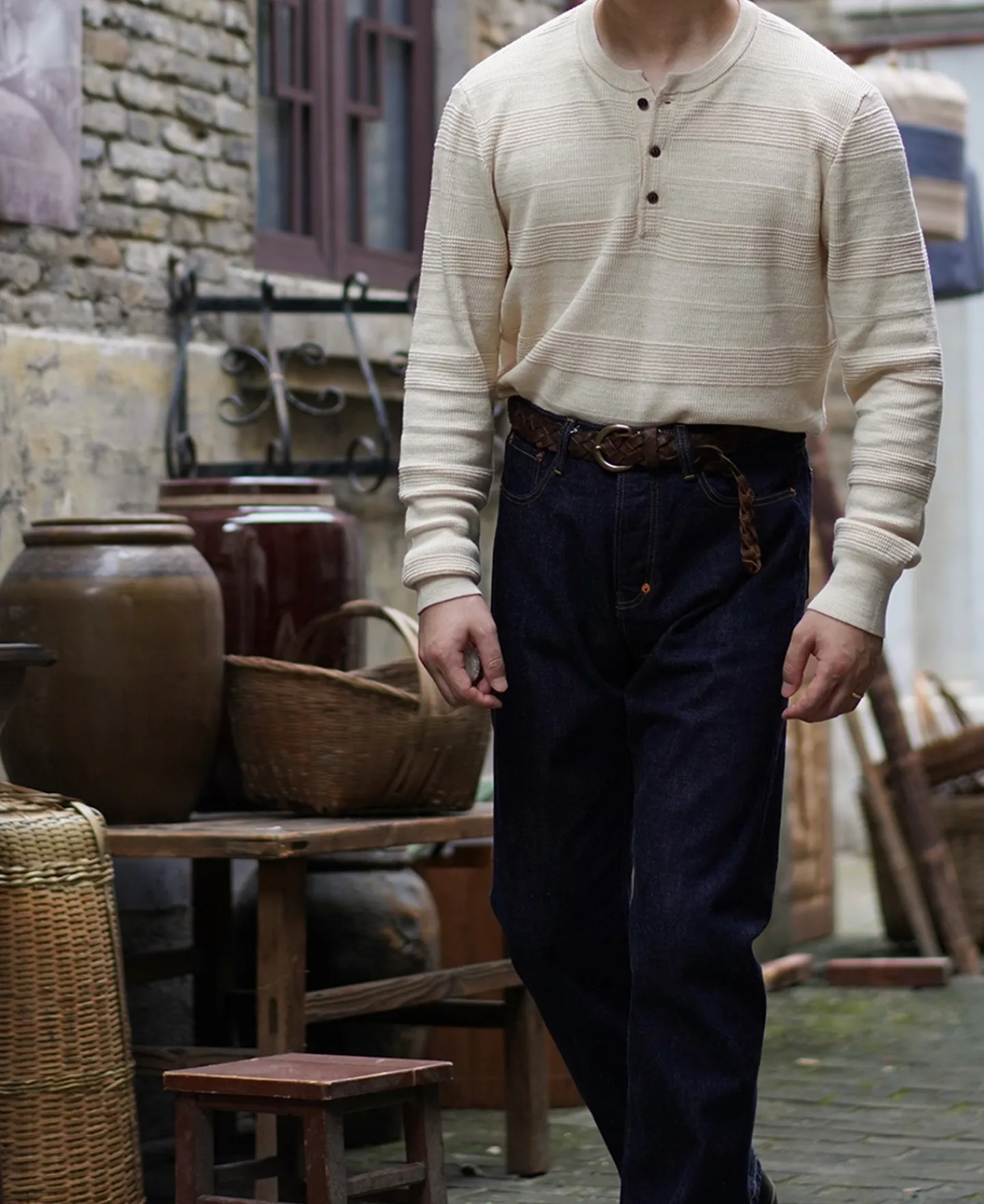 Best Jacquard Knitted Henley Shirt Henleys | Long Sleeve T-Shirts