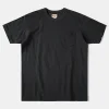 Best Loopwheel Tubular Slub Cotton Pocket T-Shirt - Vintage Black Short Sleeve T-Shirts | T-shirts
