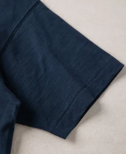 Best Loopwheel Tubular Slub Cotton Pocket T-Shirt - Indigo Short Sleeve T-Shirts | T-shirts