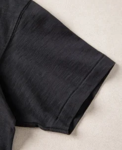 Best Loopwheel Tubular Slub Cotton Pocket T-Shirt - Vintage Black Short Sleeve T-Shirts | T-shirts