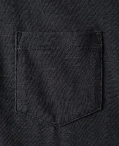 Best Loopwheel Tubular Slub Cotton Pocket T-Shirt - Vintage Black Short Sleeve T-Shirts | T-shirts