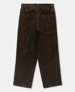 Sale Lot 840 9.5 Wale 1940s Corduroy Work Pants - Dark Brown Pants&trousers