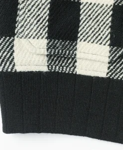 Outlet Lot 356 Buffalo Plaid Wool Ribbed Jacket - White/Black Jackets&coats