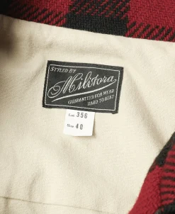 Outlet Lot 356 Buffalo Plaid Wool Ribbed Jacket - Red/Black Jackets&coats