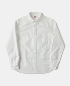 Online Lot 218 Button Down Oxford Shirt - White Long Sleeve Shirts | Shirts