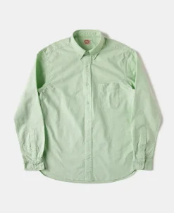Online Lot 218 Button Down Oxford Shirt - Green Long Sleeve Shirts | Shirts