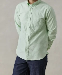 Online Lot 218 Button Down Oxford Shirt - Green Long Sleeve Shirts | Shirts