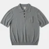 Sale Lot 917 Cotton-Blend Bouclé Polo Shirt - Gray Short Sleeve T-Shirts | Polo Shirts