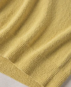 Fashion Lot 917 Cotton-Blend Bouclé Polo Shirt - Yellow Polo Shirts | Short Sleeve T-Shirts