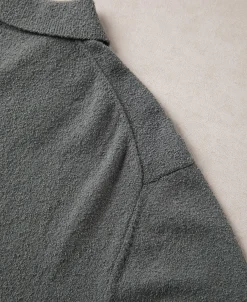 Sale Lot 917 Cotton-Blend Bouclé Polo Shirt - Gray Short Sleeve T-Shirts | Polo Shirts