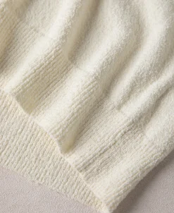 Clearance Lot 917 Cotton-Blend Bouclé Polo Shirt - Cream White Polo Shirts | Short Sleeve T-Shirts