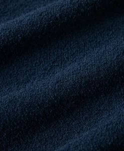 Best Lot 917 Cotton-Blend Bouclé Polo Shirt - Dark Blue Polo Shirts | Short Sleeve T-Shirts