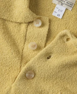 Fashion Lot 917 Cotton-Blend Bouclé Polo Shirt - Yellow Polo Shirts | Short Sleeve T-Shirts