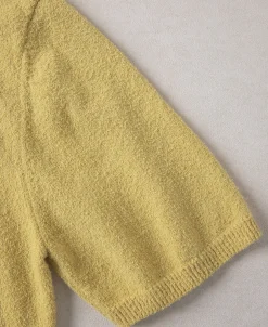 Fashion Lot 917 Cotton-Blend Bouclé Polo Shirt - Yellow Polo Shirts | Short Sleeve T-Shirts