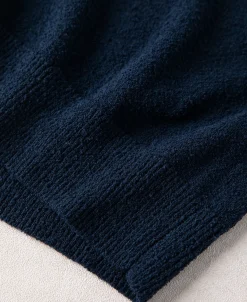 Best Lot 917 Cotton-Blend Bouclé Polo Shirt - Dark Blue Polo Shirts | Short Sleeve T-Shirts