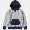 Sale Lot 117 Double V-Gusset After Hoodie - Navy/Gray Sweatshirts&hoodies