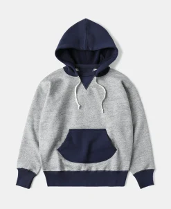 Sale Lot 117 Double V-Gusset After Hoodie - Navy/Gray Sweatshirts&hoodies