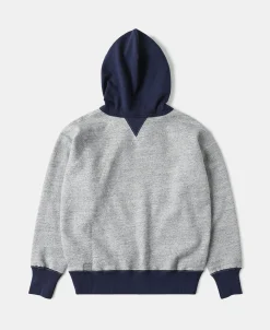 Sale Lot 117 Double V-Gusset After Hoodie - Navy/Gray Sweatshirts&hoodies