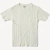 Hot Lot 105 Drop Needle Ribbed Pocket T-Shirt - Ivory Short Sleeve T-Shirts | T-shirts