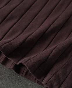 Sale Lot 105 Drop Needle Ribbed Pocket T-Shirt - Chocolate Brown Short Sleeve T-Shirts | T-shirts