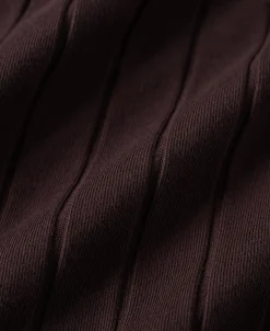 Sale Lot 105 Drop Needle Ribbed Pocket T-Shirt - Chocolate Brown Short Sleeve T-Shirts | T-shirts