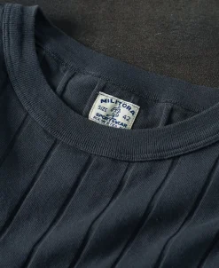 Sale Lot 105 Drop Needle Ribbed Pocket T-Shirt - Dark Gray Short Sleeve T-Shirts | T-shirts
