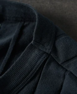 Online Lot 105 Drop Needle Ribbed Pocket T-Shirt - Charcoal Black Short Sleeve T-Shirts | T-shirts