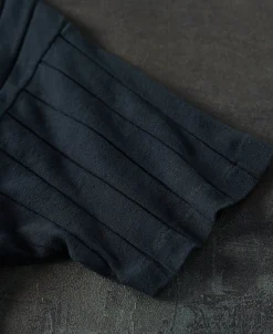 Online Lot 105 Drop Needle Ribbed Pocket T-Shirt - Charcoal Black Short Sleeve T-Shirts | T-shirts