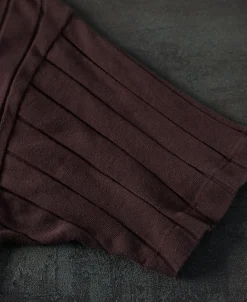 Sale Lot 105 Drop Needle Ribbed Pocket T-Shirt - Chocolate Brown Short Sleeve T-Shirts | T-shirts