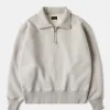 Online Lot 119 Half-Zip Pullover Sweatshirt - Oatmeal Sweatshirts&hoodies