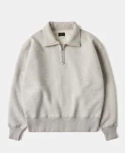 Online Lot 119 Half-Zip Pullover Sweatshirt - Oatmeal Sweatshirts&hoodies