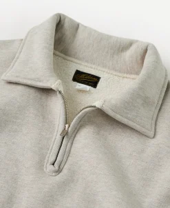 Online Lot 119 Half-Zip Pullover Sweatshirt - Oatmeal Sweatshirts&hoodies