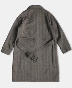 Best Lot 320 Herringbone Wool Balmacaan Long Coat Jackets&coats