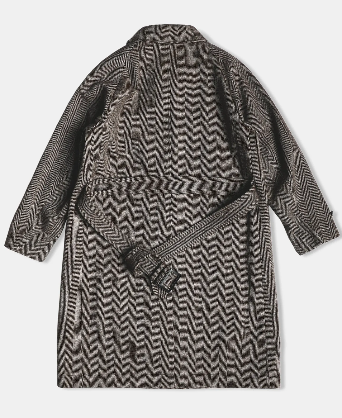 Best Lot 320 Herringbone Wool Balmacaan Long Coat Jackets&coats