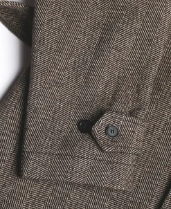 Best Lot 320 Herringbone Wool Balmacaan Long Coat Jackets&coats