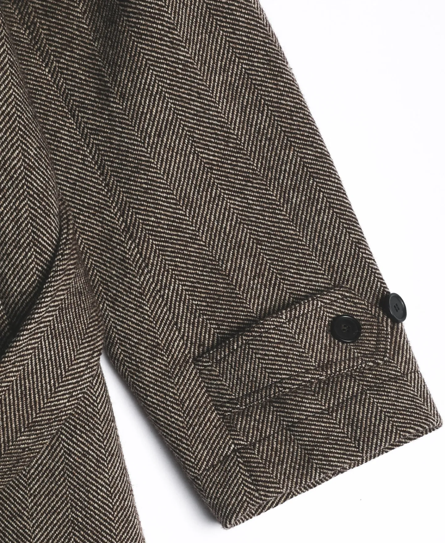 Best Lot 320 Herringbone Wool Balmacaan Long Coat Jackets&coats
