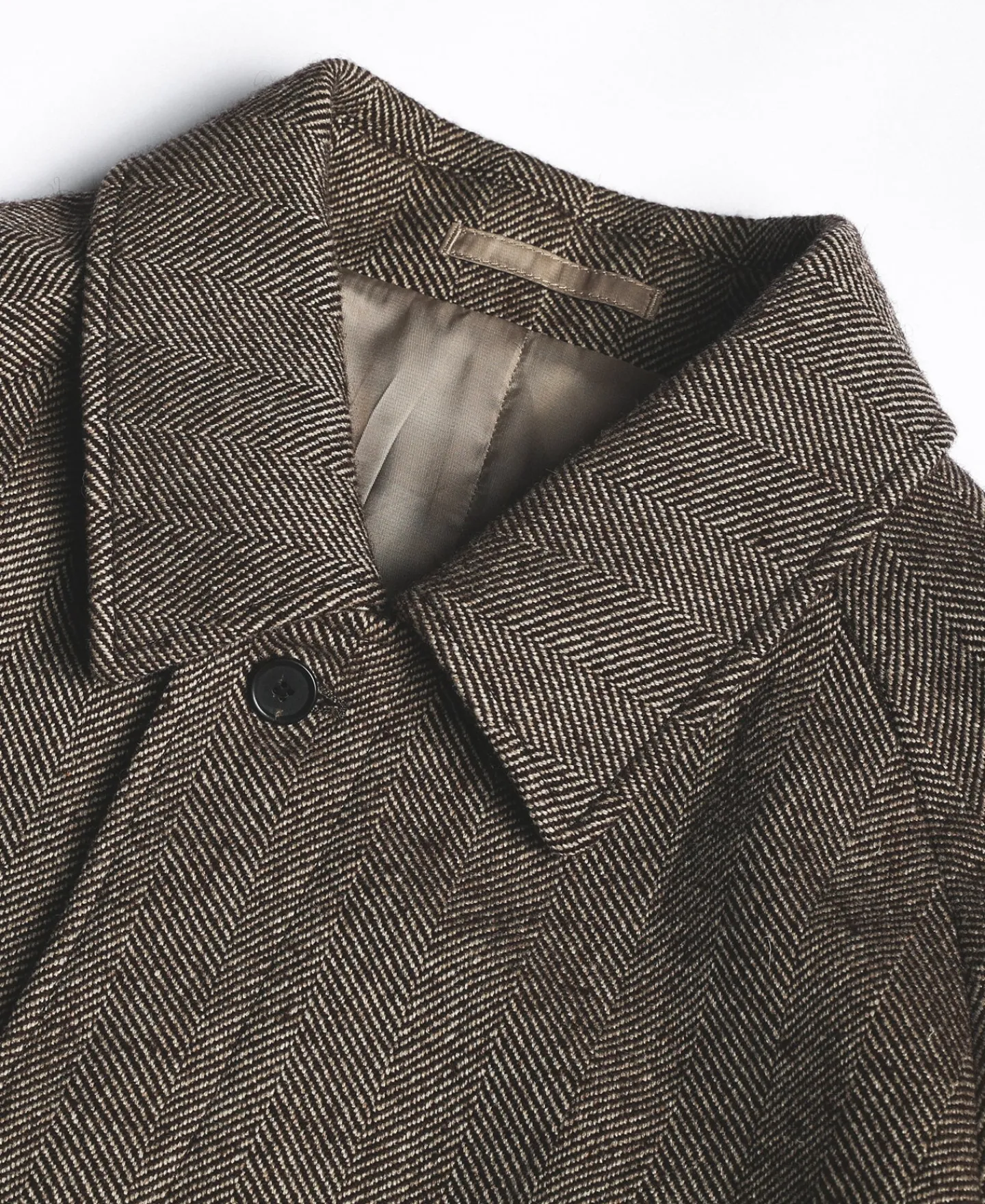 Best Lot 320 Herringbone Wool Balmacaan Long Coat Jackets&coats